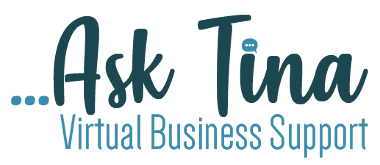 the logo for Ask Tina Virtual Business Support